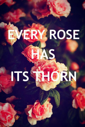 ... Rose Has Its Thorn, Rose Quotes, Thorne Mclyric, Danger Rose, Quotes
