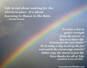 Dance in the Rain - quote by Vivian Greene Quotes