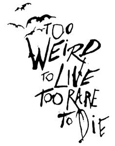 Fear and Loathing quote drawn by Ralph Steadman More