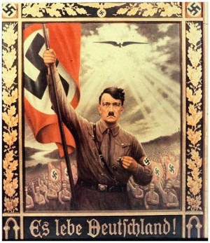... of heaven over an idealized Hitler. The text: 