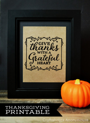 Free Thanksgiving Printable. Can be printed as Thanksgiving Decor or a ...