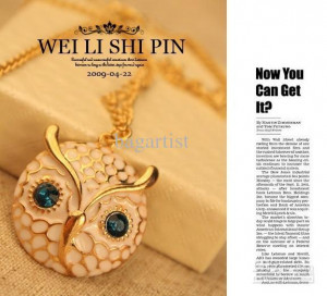 Women With Green Eyes Quotes Owl-shape-necklace-funny-vivid ...