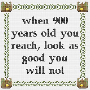 Star Wars Empire Strikes Back Yoda quote cross by CapesAndCrafts, £2 ...