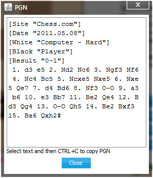 won against a computer here on chess.com!