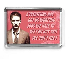 Details about FIGHT CLUB fridge magnet QUOTE 