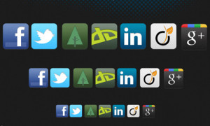 Another Pack Of Social Icons Composed Twitter Facebook Googleplus