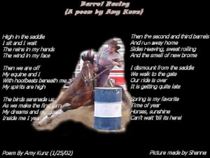 Barrel Racing Sayings Poems