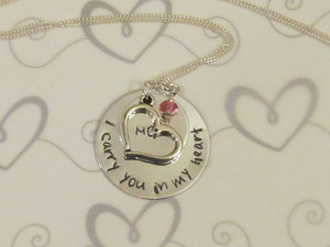 ... carry you in my heart top disc has mom or name bottom disc i carry you