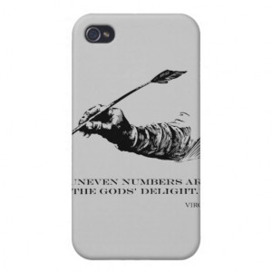 Virgil - Quote Uneven Numbers Quotes Sayings Cases For iPhone 4
