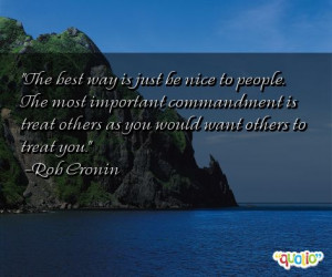 The best way is just be nice