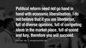 Political reform need not go hand in hand with economic liberalisation ...
