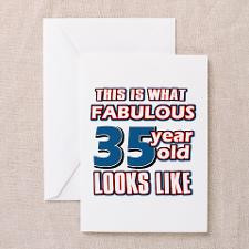Cool 35 year old birthday designs Greeting Card for