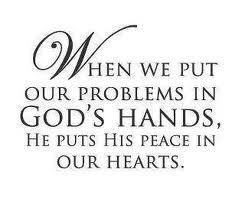 Wise Word Quotes GOD’S HAND peace in our hearts