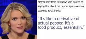 Megyn Kelly from Fox news saying pepper spray is It’s a food product ...