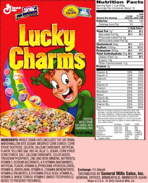 day a fortified cereal with vitamin d lucky charms cereal