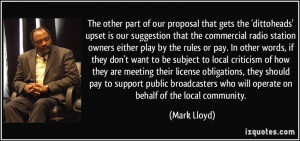... meeting their license obligations, they should pay to support public