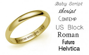 engraving on your beautiful ring allows you to make your wedding band ...