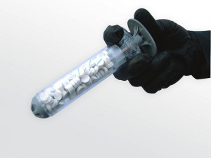 The XStat is inserted directly into the gunshot wound and the ...
