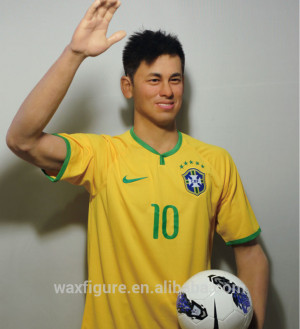... figure of world famous male brazil football player Neymar wax figure