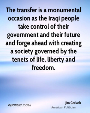 The transfer is a monumental occasion as the Iraqi people take control ...