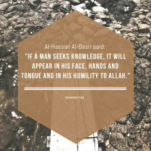 Islamic quote by al-Hasan al-Basri on seeking knowledge