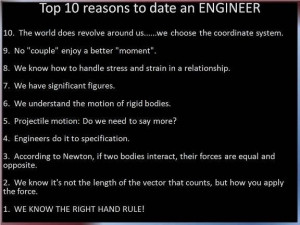 reasons to date an engineer
