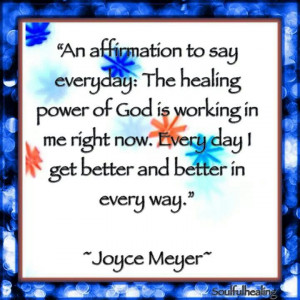 The healing power of God...