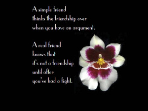 True Friendship is never Serene