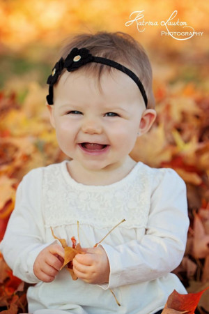 Fall photography 8 month old baby girl