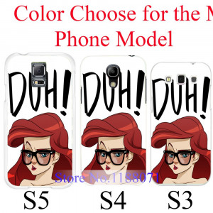 Ariel DUH Quote Cute Funny Girly Princess Hard Transparent Clear Cover ...