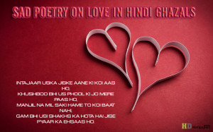Sad Poetry On Love In Hindi Ghazals with English Urdu Written. Find ...