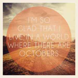 Love this quote about October.