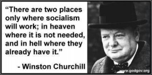 Winston Churchill quote on Socialism