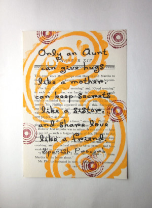 Aunt quote Spanish Proverb print on a book page, aunt saying, aunt ...