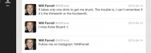 Will Ferrell Twitter Quotes Typical will ferrell tweets