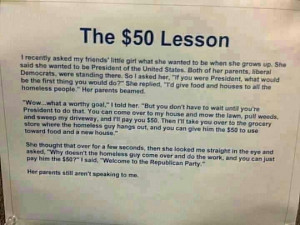 The $50 Lesson - parable of a man offering to pay a girl $50 to do ...