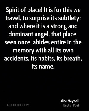 Alice Meynell Travel Quotes