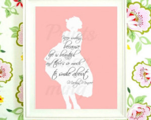 Marilyn Monroe Quote Life is Beauti ful Keep Smiling White Dress ...
