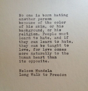Nelson Mandela Quote Typed on Typewriter by farmnflea on Etsy, $10.00