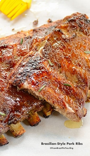Fall-off the bones, caramelized pork ribs prepared in the OVEN to be ...