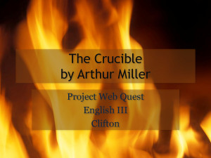 The Crucible by Arthur Miller - PowerPoint by rt3463df