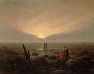 Moonrise the sea by Caspar David Friedrich, 1774 - 1840 leader of the ...