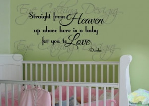 ... Dumbo Straight From Heaven Up Above Quote Wall Decal Vinyl Decor