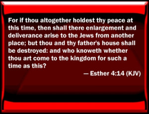 Esther 4:14 Bible Verse Slides