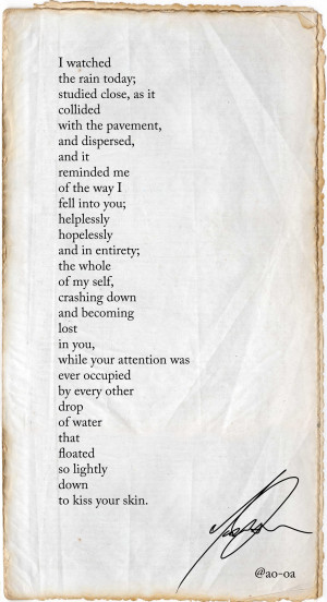 love relationship writing rain poetry poem memory breakup cheat ...
