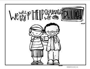 Bullying Prevention Coloring Page Activity