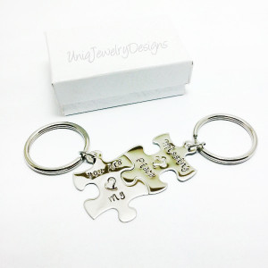 ... you are my missing piece puzzle keychain set puzzle piece keyring set