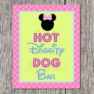 ... , Minnie Mouse, 2Nd Birthday, Instant Download, Hot Dogs, 8X10 Hot