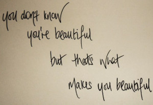 lyrics, one direction, text, what makes you beautiful
