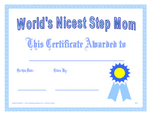 Mother's Day Award Certificates